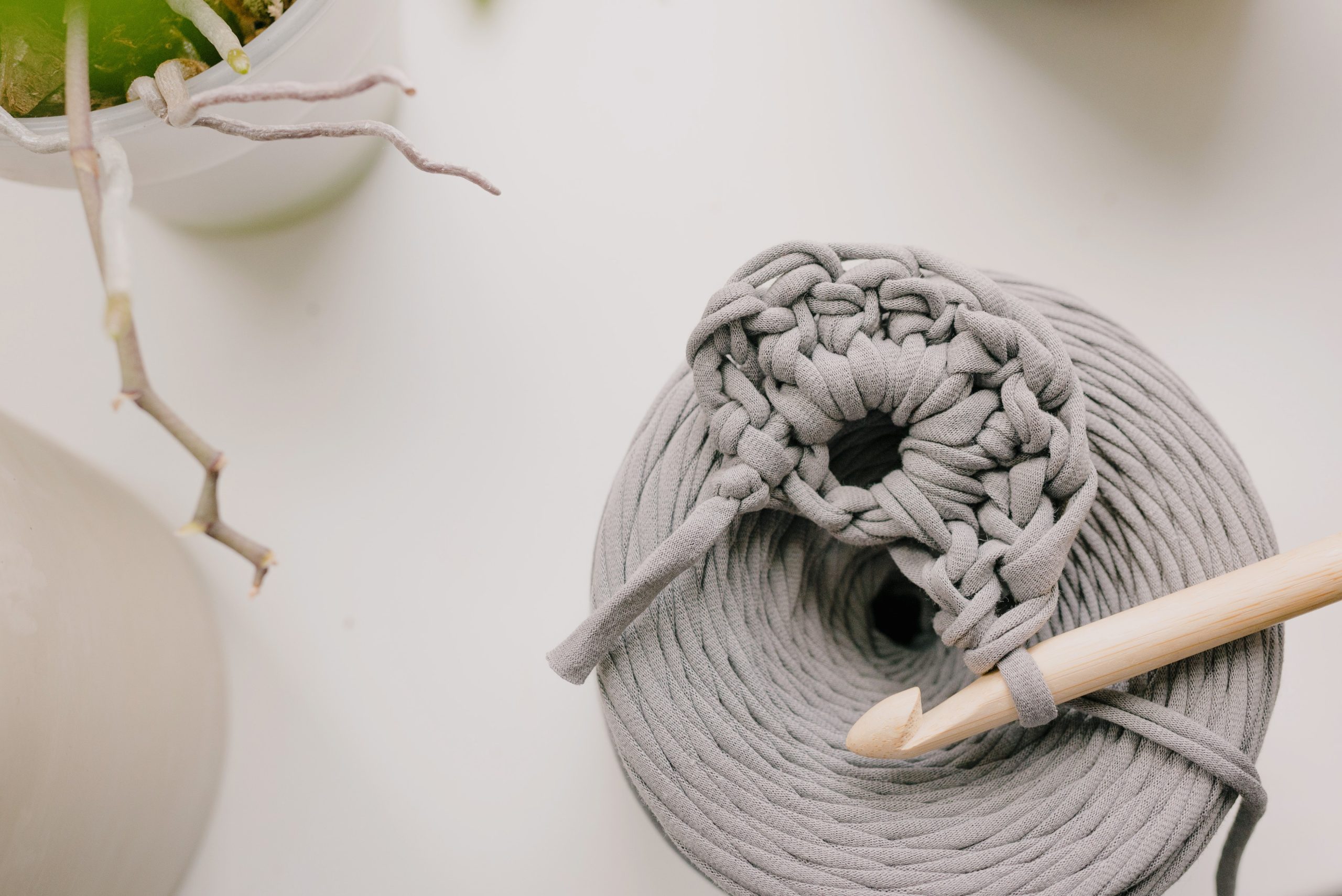 Crochet Circle color gray